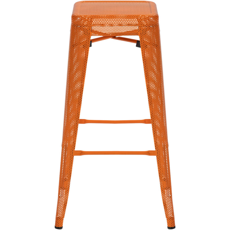 Ensemble de 4 tabourets de bar Fletcher orange
