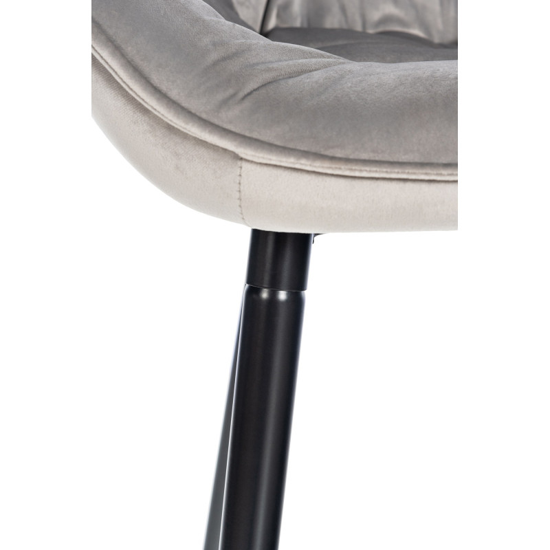 Ensemble de 2 tabourets de bar en velours Gibson gris