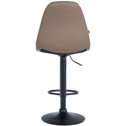 Tabouret de bar Elmore simili cuir B brun