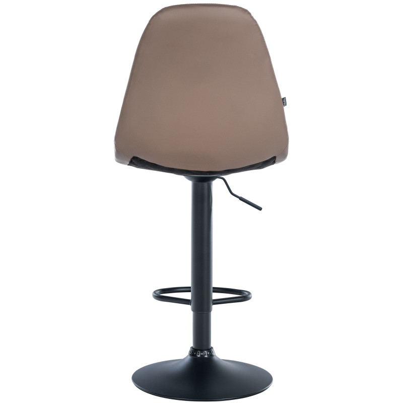 Tabouret de bar Elmore simili cuir B brun