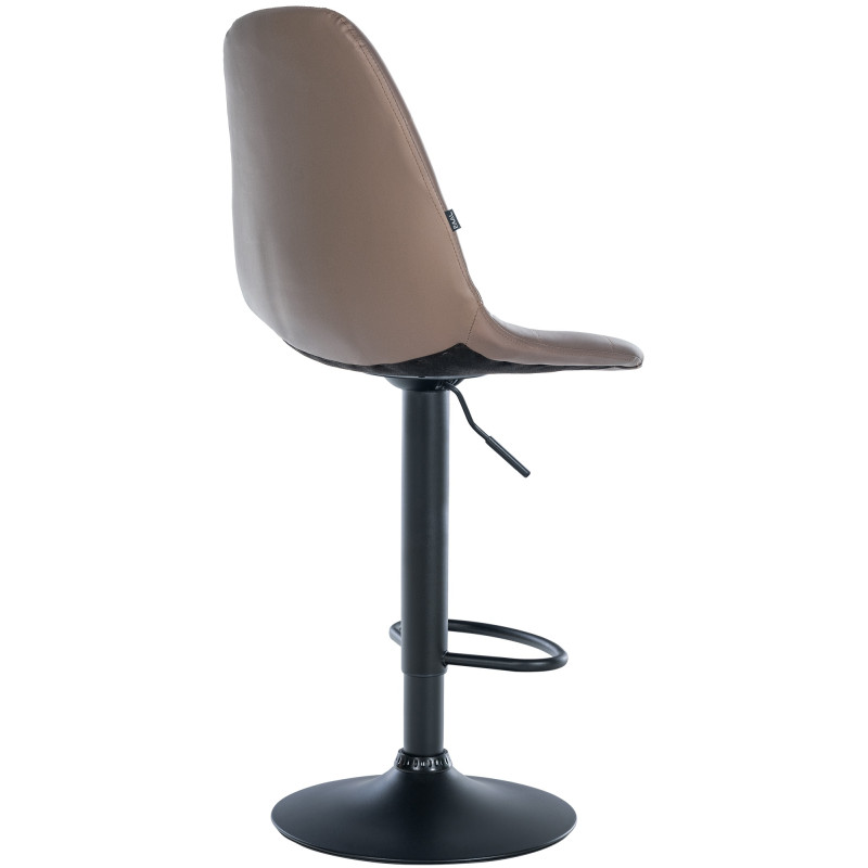 Tabouret de bar Elmore simili cuir B brun
