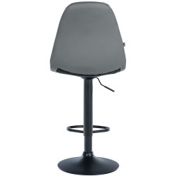 Tabouret de bar Elmore simili cuir B gris