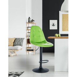Tabouret de bar Elmore simili cuir B vert