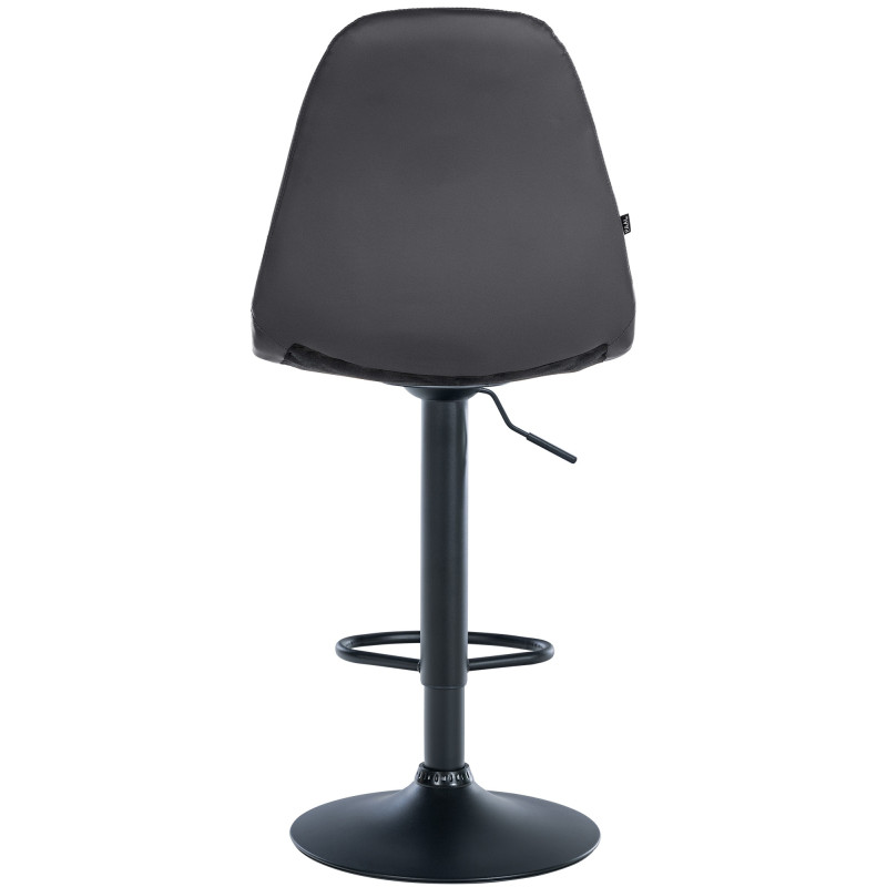 Tabouret de bar Elmore simili cuir B noir