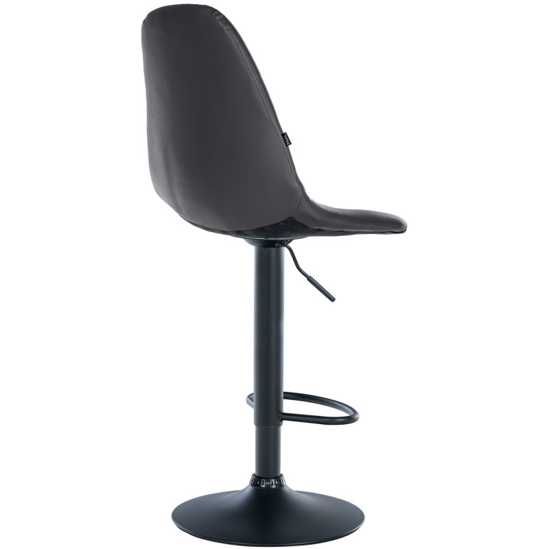 Tabouret de bar Elmore simili cuir B noir