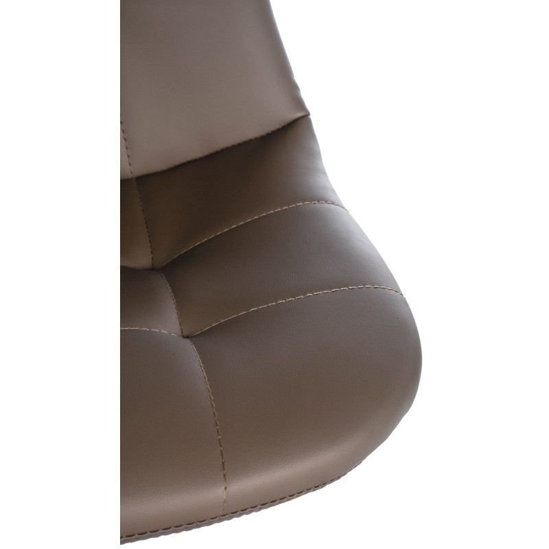 Tabouret de bar Elmore simili cuir C brun