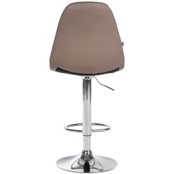 Tabouret de bar Elmore simili cuir C brun
