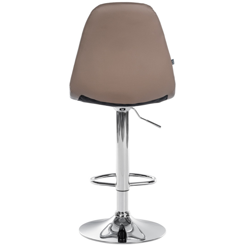 Tabouret de bar Elmore simili cuir C brun