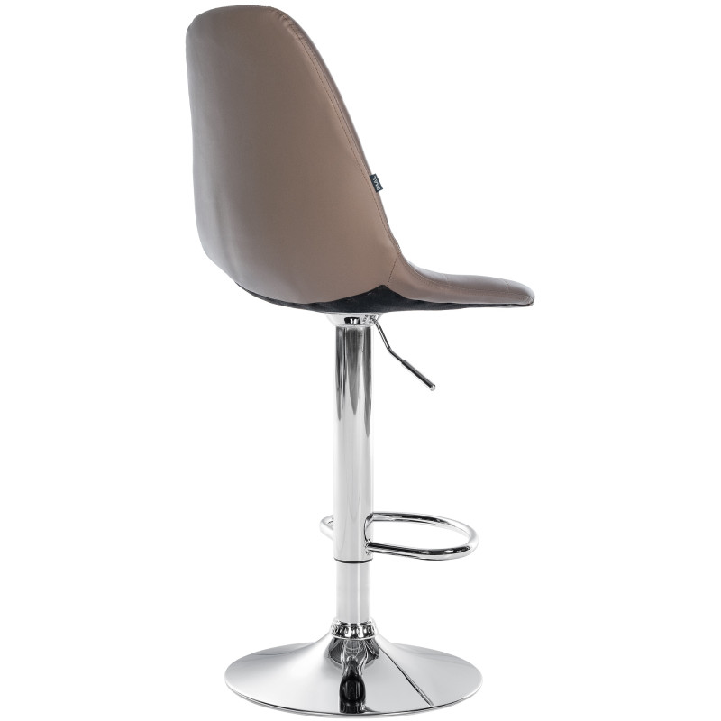 Tabouret de bar Elmore simili cuir C brun