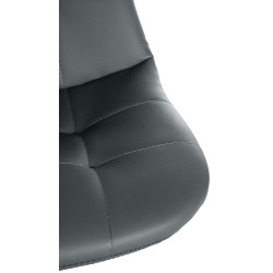 Tabouret de bar Elmore simili cuir C gris