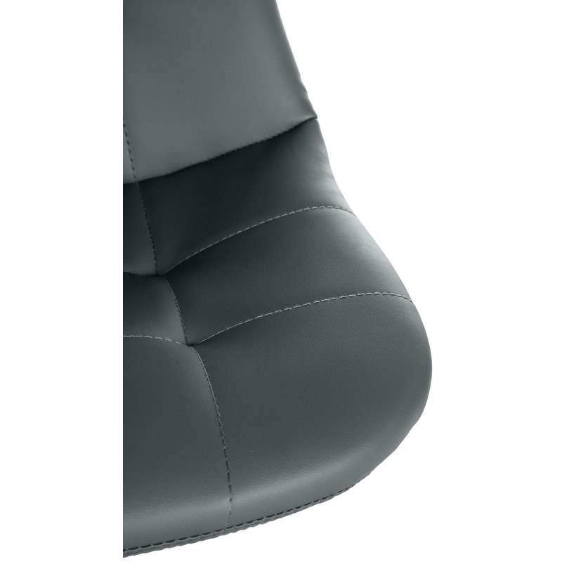 Tabouret de bar Elmore simili cuir C gris