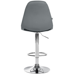 Tabouret de bar Elmore simili cuir C gris