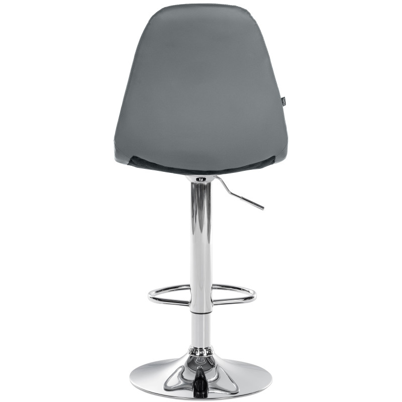 Tabouret de bar Elmore simili cuir C gris