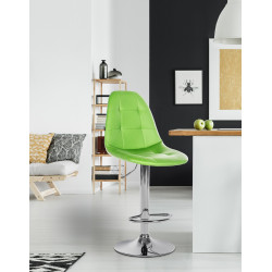 Tabouret de bar Elmore simili cuir C vert