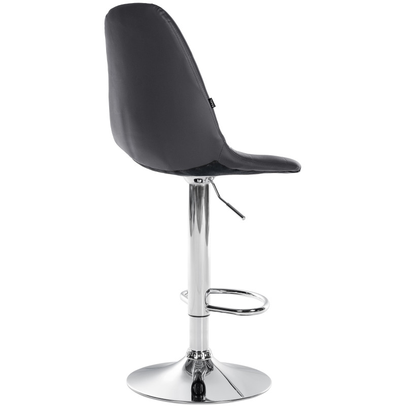 Tabouret de bar Elmore simili cuir C noir