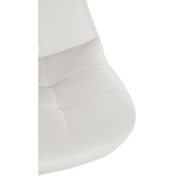 Tabouret de bar Elmore simili cuir C blanc