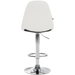 Tabouret de bar Elmore simili cuir C blanc