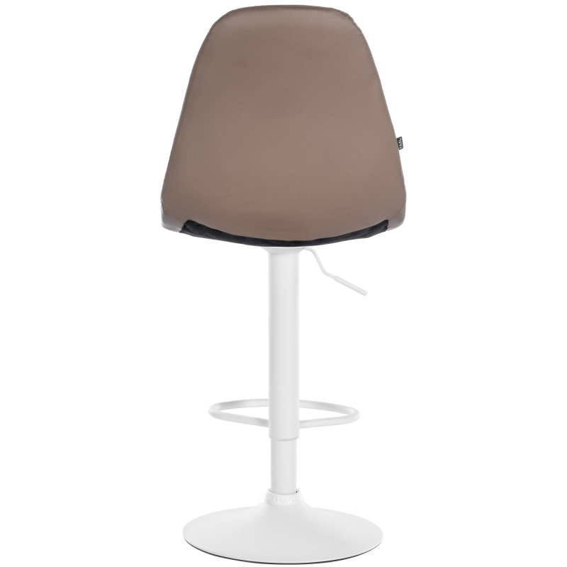 Tabouret de bar Elmore simili cuir W brun