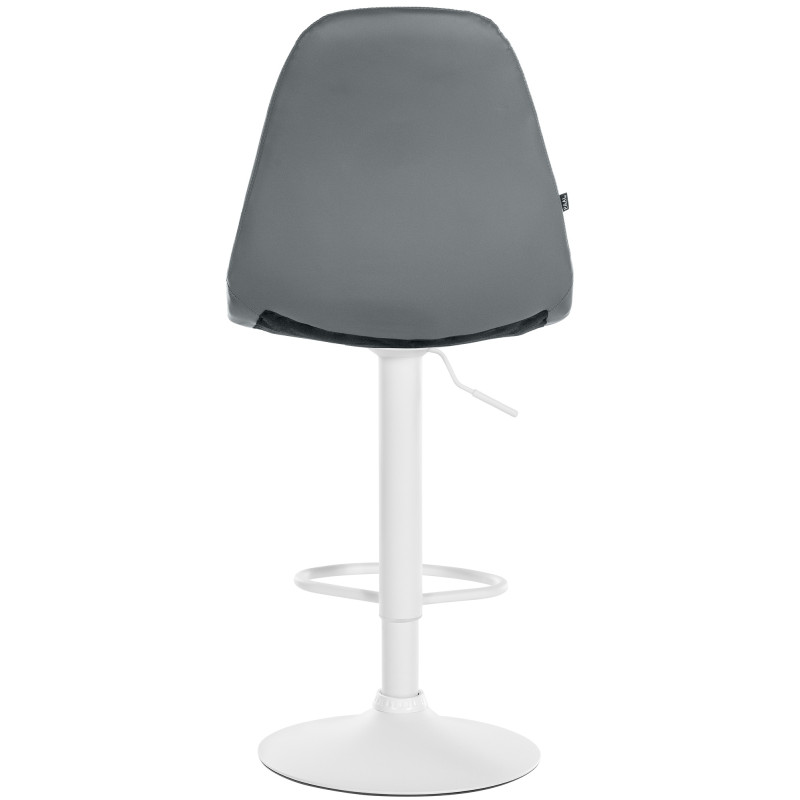 Tabouret de bar Elmore simili cuir W gris