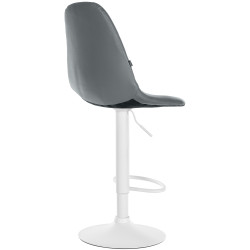 Tabouret de bar Elmore simili cuir W gris