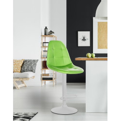 Tabouret de bar Elmore simili cuir W vert