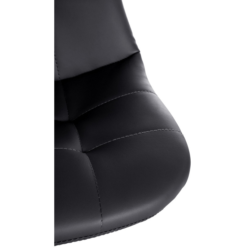 Tabouret de bar Elmore simili cuir W noir