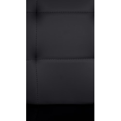 Tabouret de bar Elmore simili cuir W noir