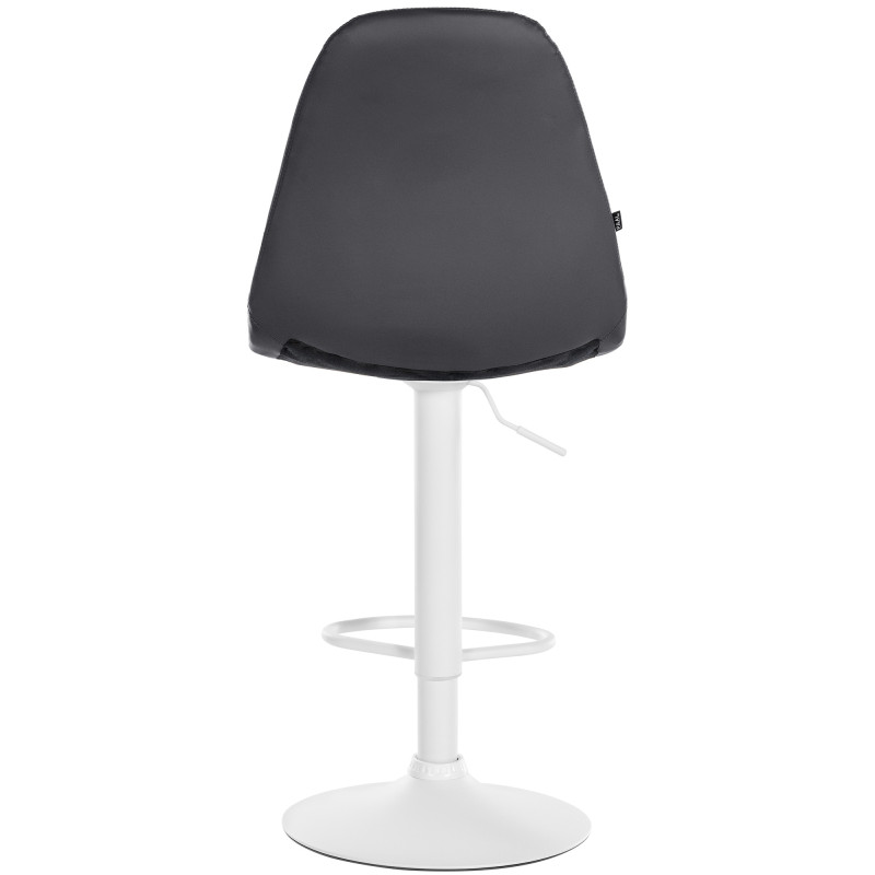 Tabouret de bar Elmore simili cuir W noir