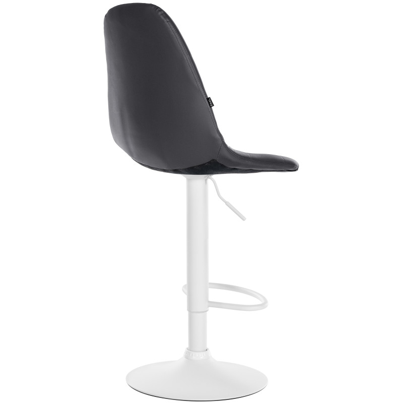 Tabouret de bar Elmore simili cuir W noir