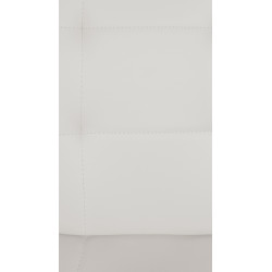 Tabouret de bar Elmore simili cuir W blanc