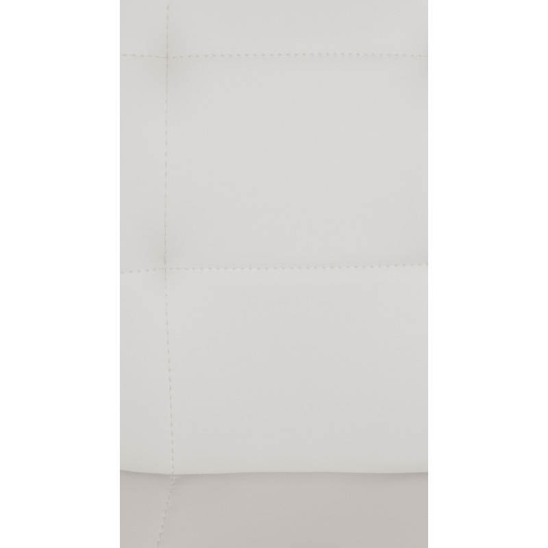 Tabouret de bar Elmore simili cuir W blanc