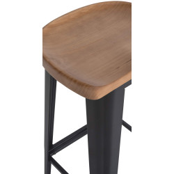 Tabouret de bar Clara noir
