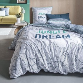 Parure de lit 2 personnes - TODAY - 240 x 260 cm - 100% Coton imprimé Jungle Dream