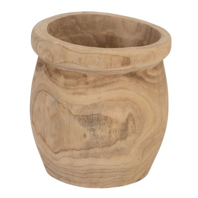 Set de pots de fleurs Naturel Bois de paulownia 43 x 43 x 44 cm (3 Unités)