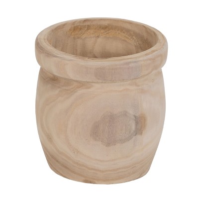 Set de pots de fleurs Naturel Bois de paulownia 43 x 43 x 44 cm (3 Unités)