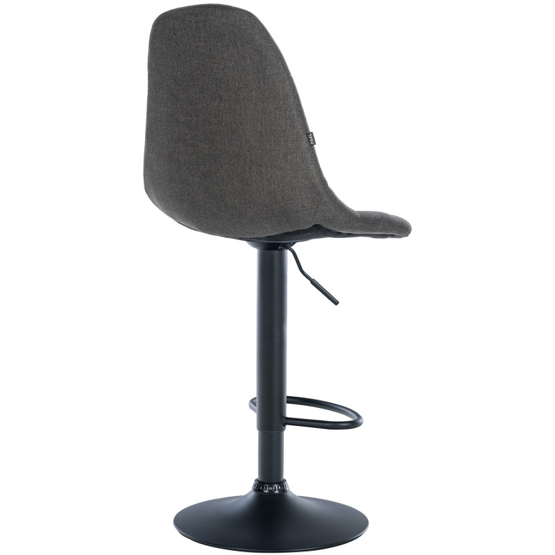 Tabouret de bar Elmore tissu B gris foncé