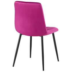 Chaise de salle à manger Clairton en velours violet