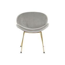 Chaise DKD Home Decor Doré Gris clair 62 x 58 x 73 cm