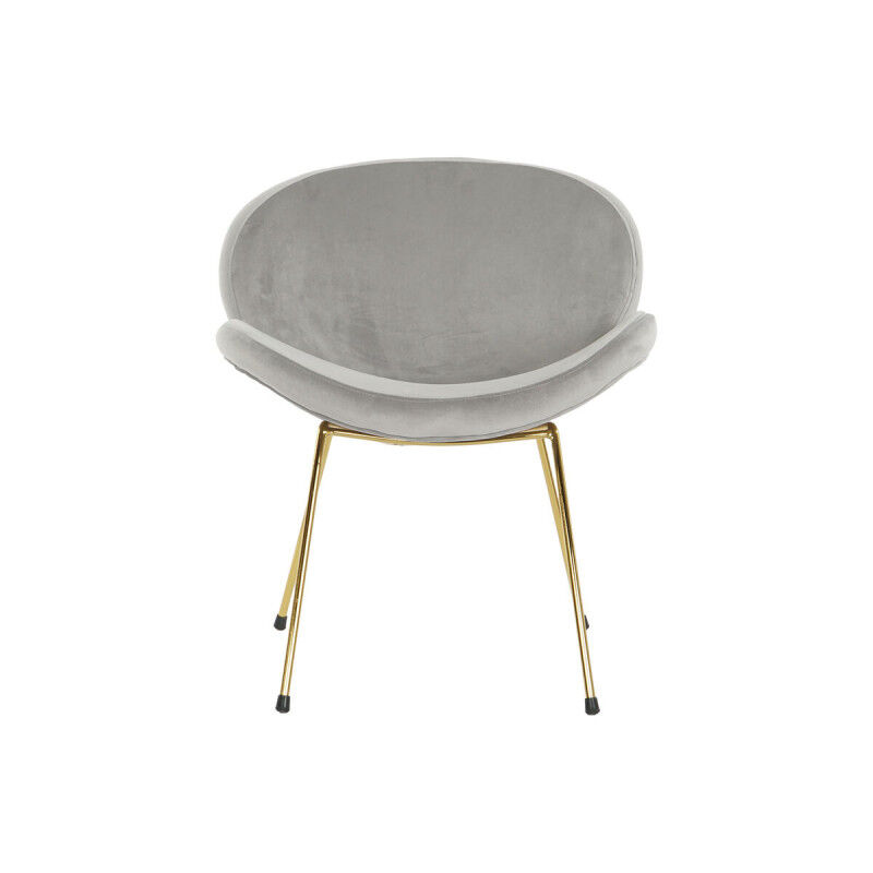 Chaise DKD Home Decor Doré Gris clair 62 x 58 x 73 cm