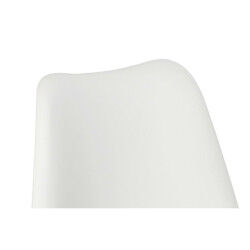 Chaise DKD Home Decor Blanc Doré 63 x 57 x 73 cm