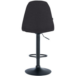 Tabouret de bar Elmore tissu B noir