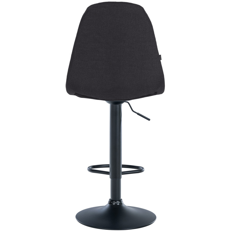 Tabouret de bar Elmore tissu B noir