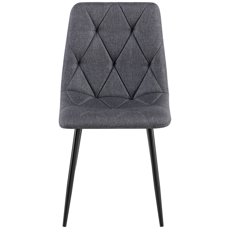 Chaise de salle à manger Clairton, tissu gris foncé