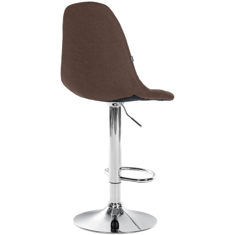 Tabouret de bar Elmore tissu C brun