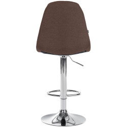 Tabouret de bar Elmore tissu C brun