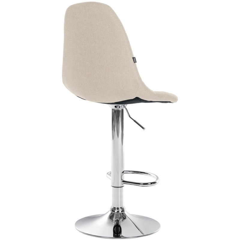 Tabouret de bar Elmore tissu C crème