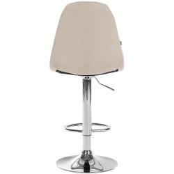 Tabouret de bar Elmore tissu C crème