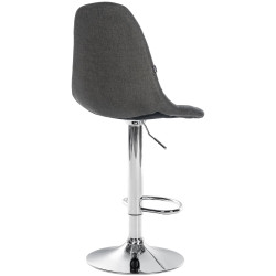 Tabouret de bar Elmore tissu C gris foncé
