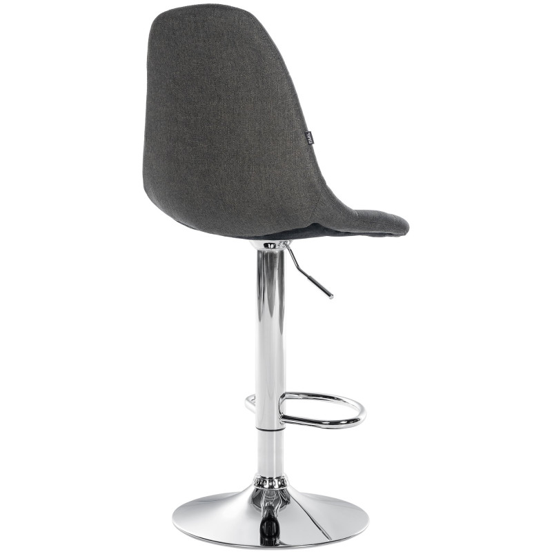 Tabouret de bar Elmore tissu C gris foncé