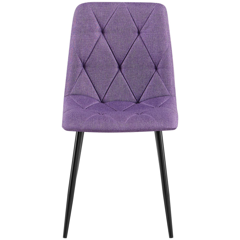 Chaise de salle à manger en tissu Clairton violet